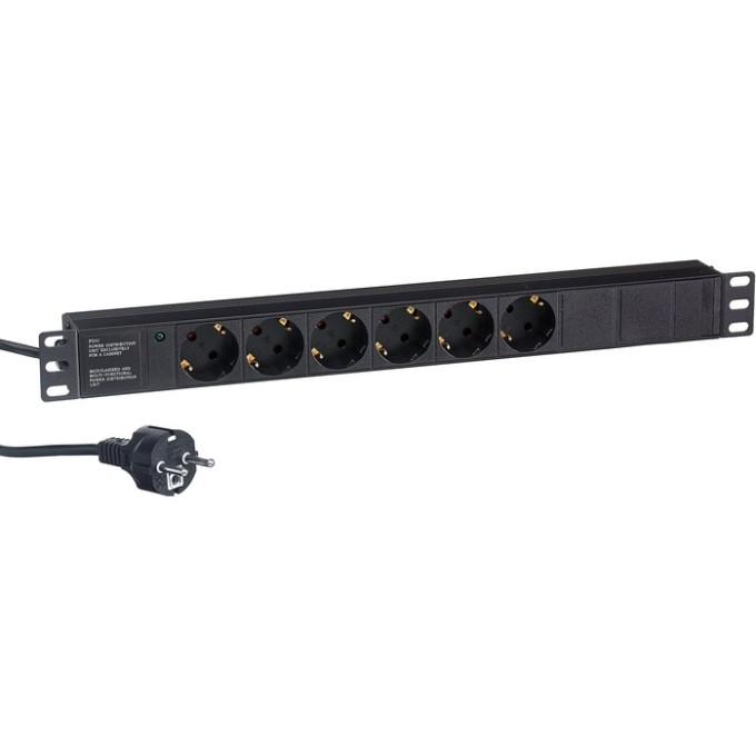 Блок розеток EXEGATE SERVERPRO PDU-19H603 AL-6S-EU2,5CU EX280828RUS