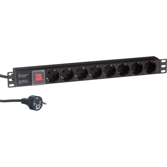Блок розеток EXEGATE SERVERPRO PDU-19H802 AL-8S-EU1,8CU-SW EX280841RUS